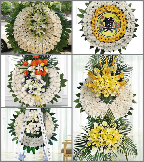 湖北黄冈市黄梅县蔡山镇七里湖村花圈速递
